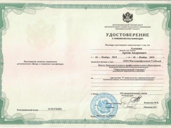 Документы Алешин Артем Андреевич